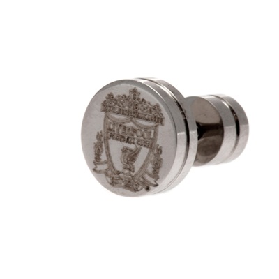 Liverpool Round Crest Stud Earring - Single - Stainless Steel