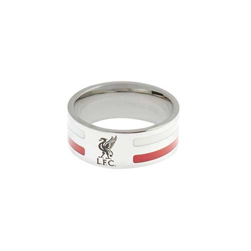 LFC Mens Colour Stripe Band Ring