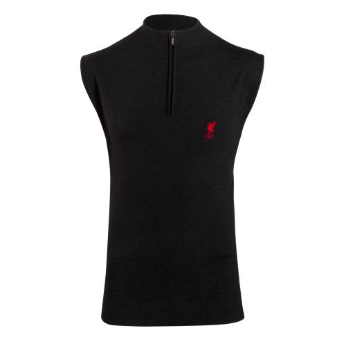 LFC Signature Collection Charcoal Sleeveless Zip Neck Jumper