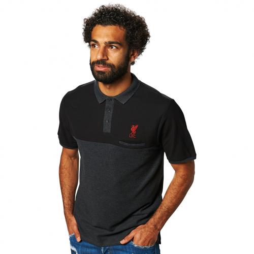 LFC Mens Black Colour Block Pocket Polo LFC Mens Black Colour Block Pocket Polo