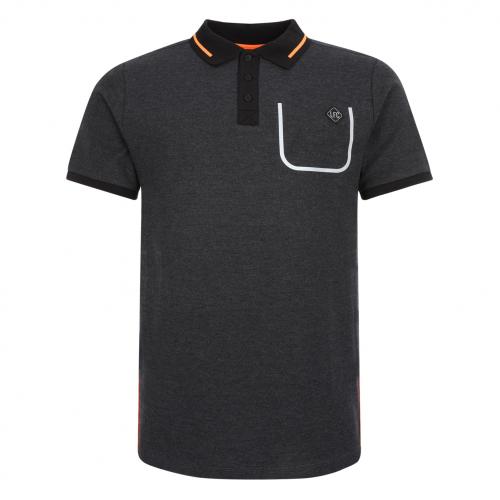 LFC Mens Charcoal Reflective Pocket Polo Shirt LFC Mens Charcoal Reflective Pocket Polo Shirt