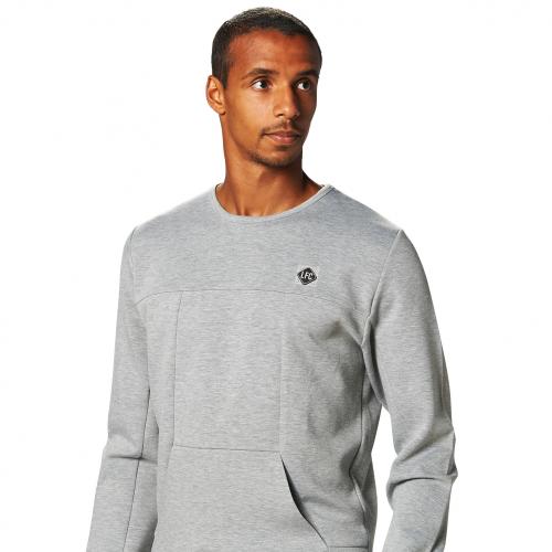LFC Mens Grey Panelled Crew Neck Sweater