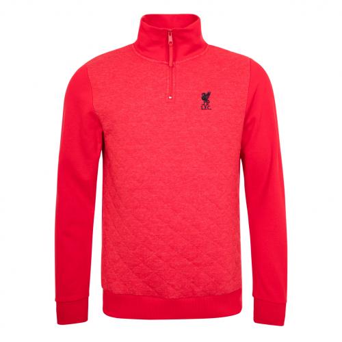 LFC Mens Red 1/4 Zip Quilted Jumper