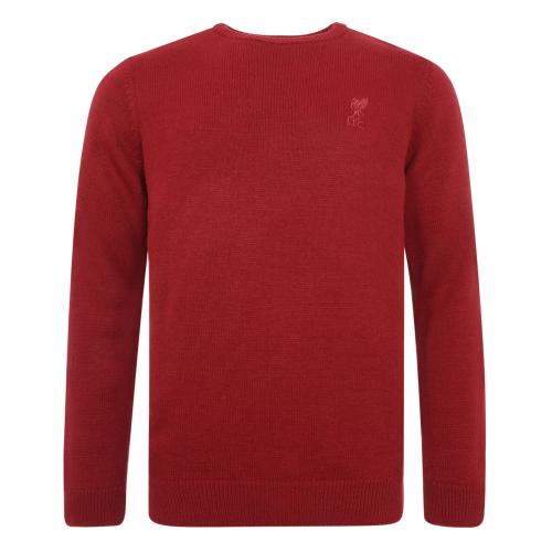 LFC Mens Red Acrylic Crew Neck Knit Jumper LFC Mens Red Acrylic Crew Neck Knit Jumper