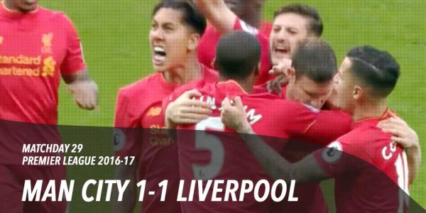Man City 1-1 Liverpool, Premier League