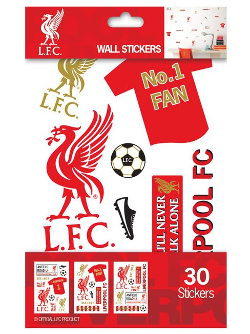 Liverpool FC Wall Stickers - 30 Pieces