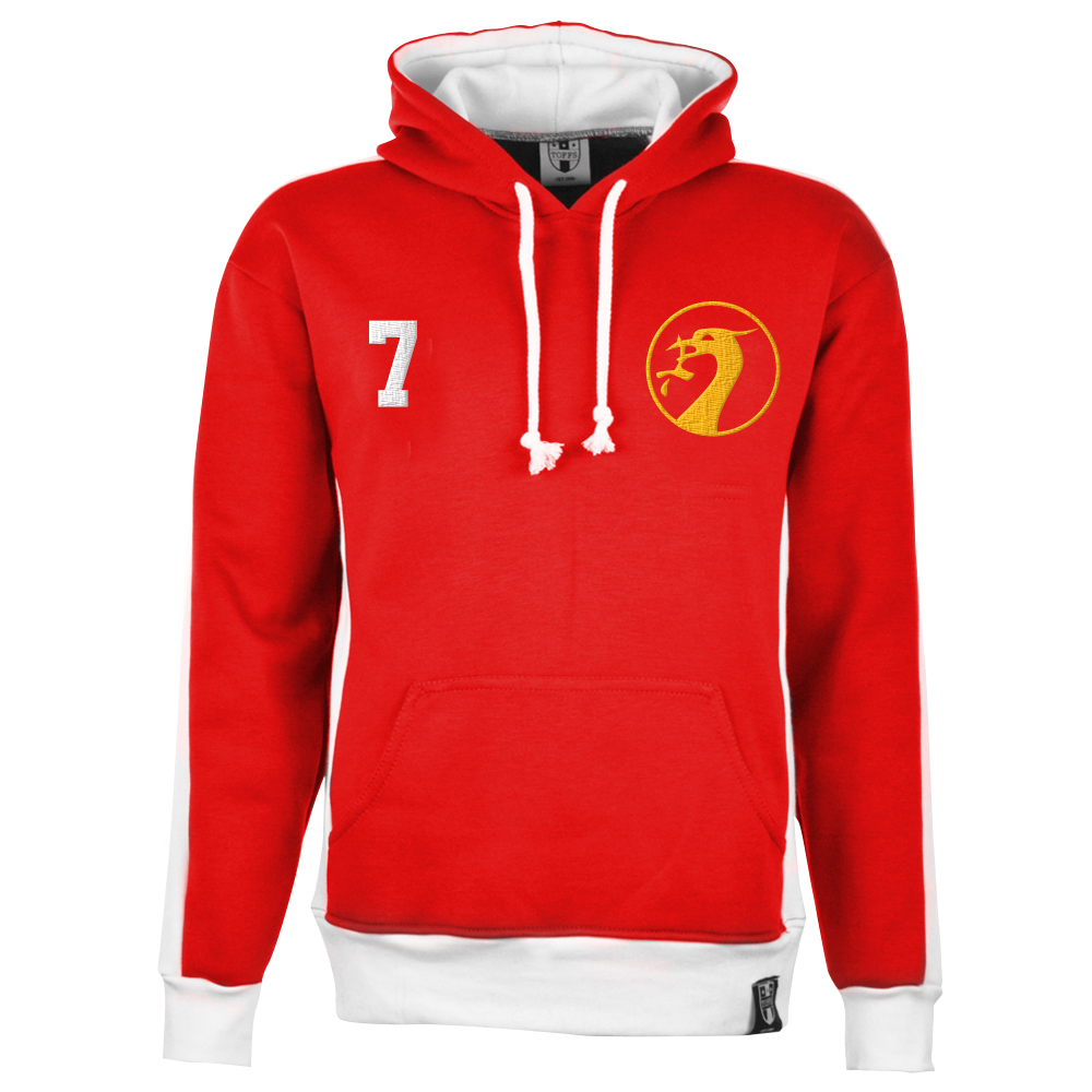 Liverpool Number 7 Retro Hoodie - Red/White