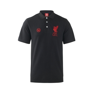 LFC Mens Warrior Black Logo Polo Tee