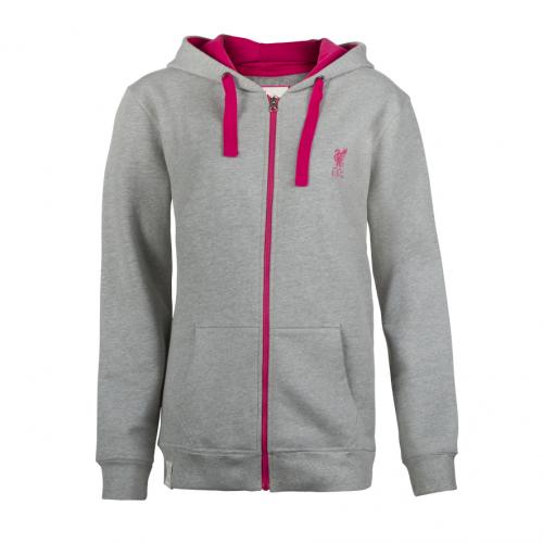 LFC Ladies Basic Zip Through Grey Marl Hoody