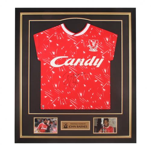 John Barnes LFC  1989-91 Framed Signed Shirt