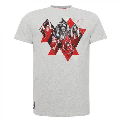 LFC Mens Ecru Marl Retro Collage Tee