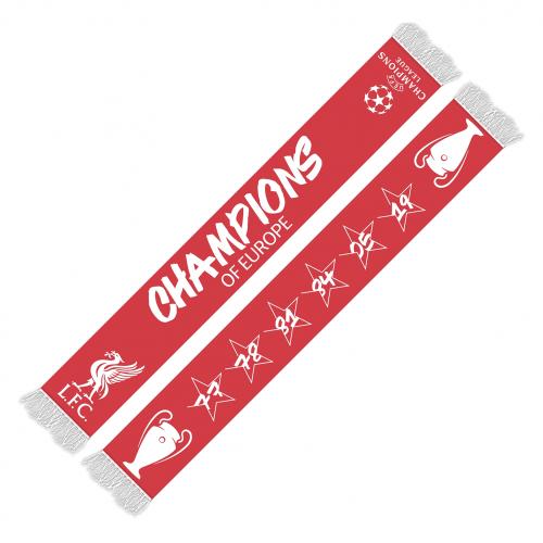 LFC UCL 6 Time Champions Scarf
