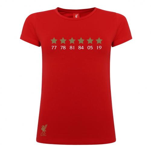 Six Times Red LFC T-Shirt - Womens