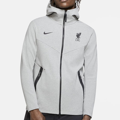 LFC Grey Mens Nike Track Hoodie LFC Grey Mens Nike Track Hoodie