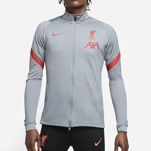 Liverpool FC Grey Tracksuit Jacket Top - Nike Liverpool FC Grey Tracksuit Jacket Top - Nike