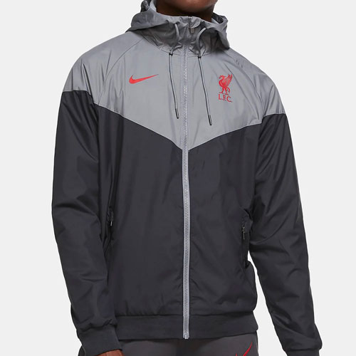 LFC Nike Grey and Black Windrunner Jacket LFC Nike Grey and Black Windrunner Jacket