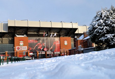 Snow at Anfield