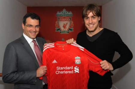 Comolli greets Sebastian Coates