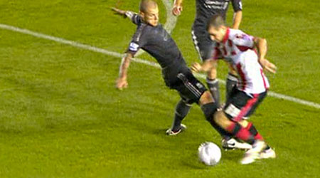 Skrtel concedes a penalty against Exeter