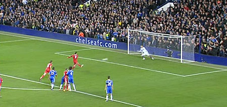 Andy Carroll penalty saved at Chelsea
