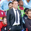 Brendan Rodgers watches on as LFC play Aston Villa