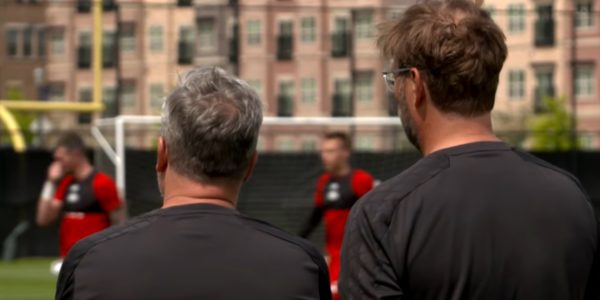 Klopp watching on LFC training on LFC's 2019 US Tour