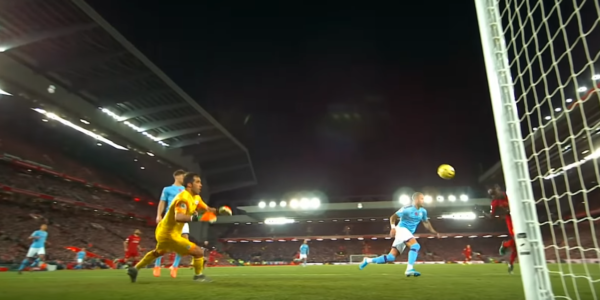 Sadio Mane heads in v Man City