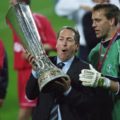 Gerard Houllier with UEFA Cup