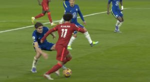 Mo Salah scores against Chelsea