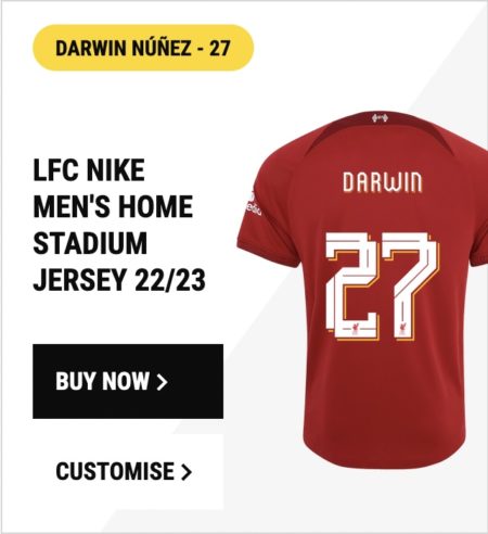 Darwin Nunez LFC Shirt Number 27