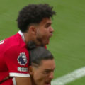 Luis Diaz and Darwin Nunez celebrate goal against West Ham