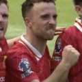 Diogo Jota scores LFC's opening goal of the 2024-25 season