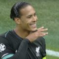 Virgil van Dijk scores the second goal against AC Milan