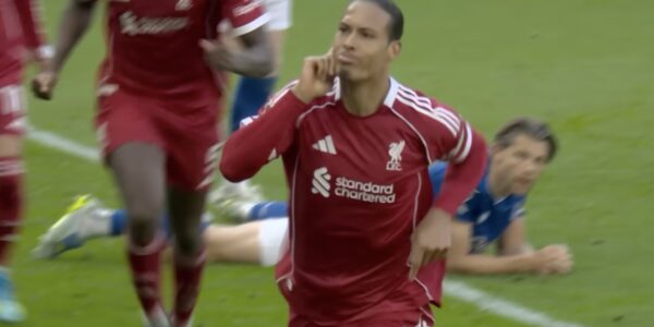 Virgil van Dijk scores the 100th minute winner at Everton's debut derby at their new stadium